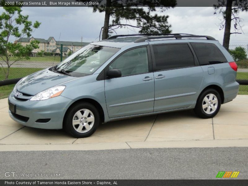 Blue Mirage Metallic / Stone 2008 Toyota Sienna LE