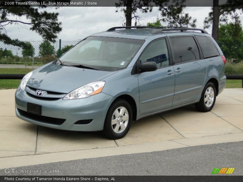 Blue Mirage Metallic / Stone 2008 Toyota Sienna LE