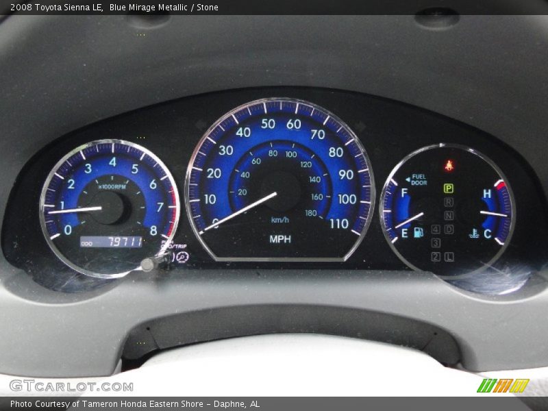 Blue Mirage Metallic / Stone 2008 Toyota Sienna LE