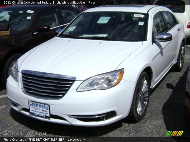 Bright White / Black/Light Frost 2012 Chrysler 200 Limited Sedan