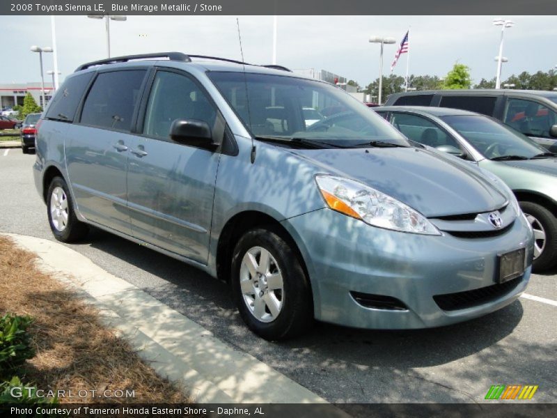 Blue Mirage Metallic / Stone 2008 Toyota Sienna LE