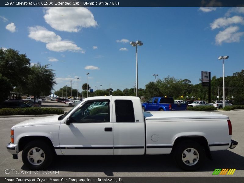 Olympic White / Blue 1997 Chevrolet C/K C1500 Extended Cab