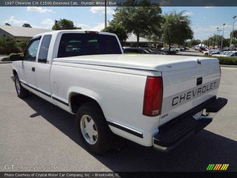 Olympic White / Blue 1997 Chevrolet C/K C1500 Extended Cab