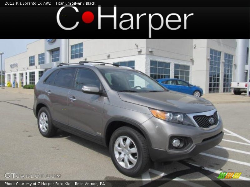 Titanium Silver / Black 2012 Kia Sorento LX AWD