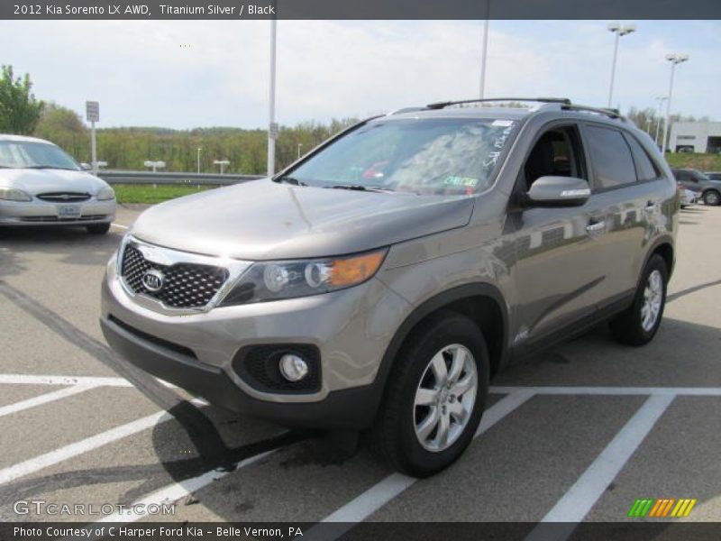 Titanium Silver / Black 2012 Kia Sorento LX AWD