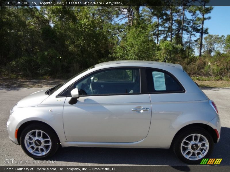 Argento (Silver) / Tessuto Grigio/Nero (Grey/Black) 2012 Fiat 500 Pop