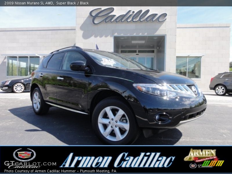 Super Black / Black 2009 Nissan Murano SL AWD