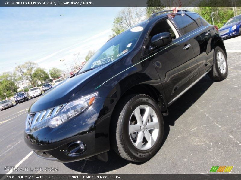 Super Black / Black 2009 Nissan Murano SL AWD