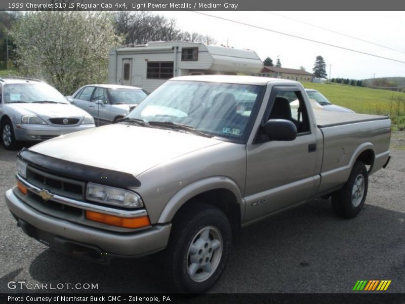 Light Pewter Metallic / Medium Gray 1999 Chevrolet S10 LS Regular Cab 4x4
