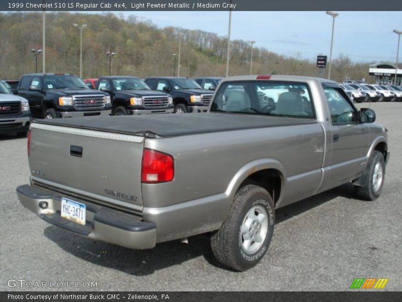 Light Pewter Metallic / Medium Gray 1999 Chevrolet S10 LS Regular Cab 4x4
