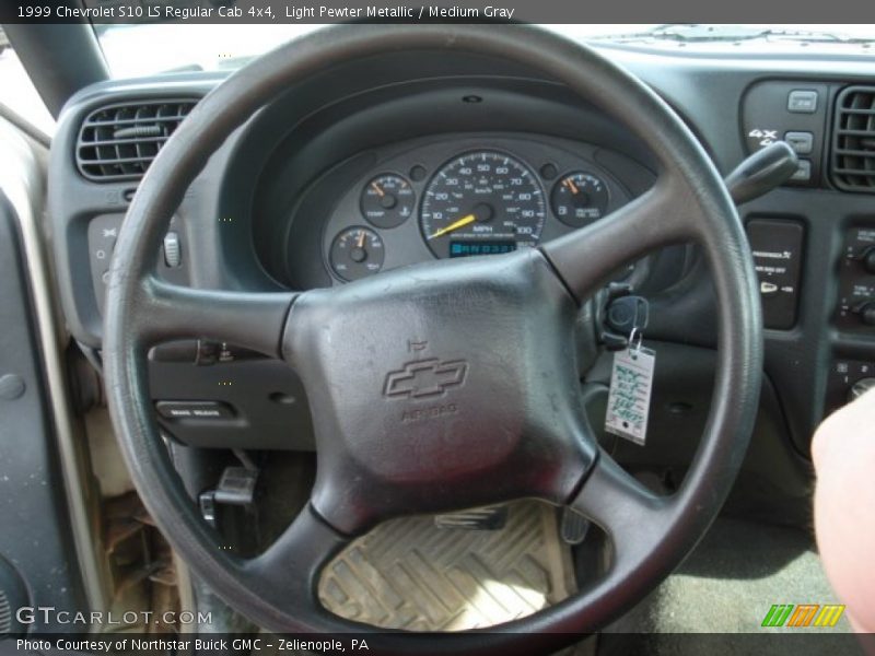 Light Pewter Metallic / Medium Gray 1999 Chevrolet S10 LS Regular Cab 4x4