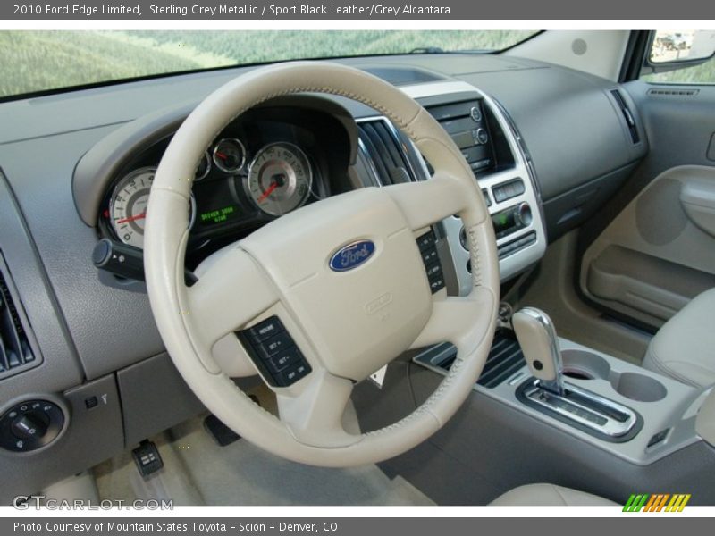 Sterling Grey Metallic / Sport Black Leather/Grey Alcantara 2010 Ford Edge Limited