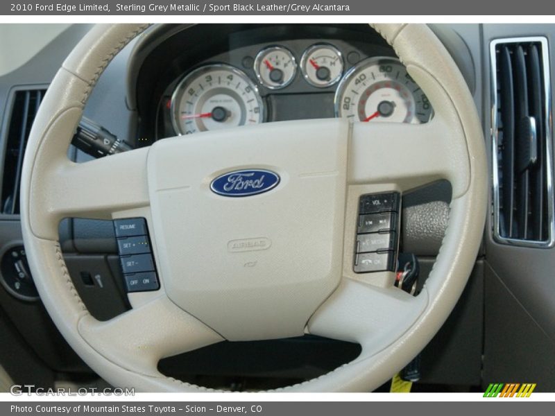 Sterling Grey Metallic / Sport Black Leather/Grey Alcantara 2010 Ford Edge Limited