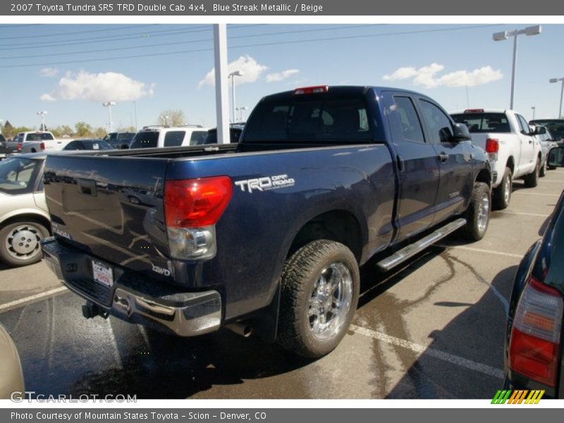 Blue Streak Metallic / Beige 2007 Toyota Tundra SR5 TRD Double Cab 4x4