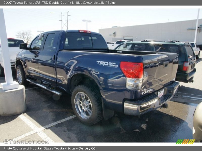 Blue Streak Metallic / Beige 2007 Toyota Tundra SR5 TRD Double Cab 4x4