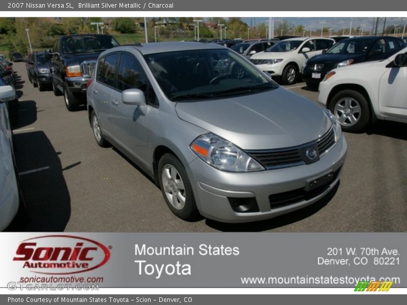 Brilliant Silver Metallic / Charcoal 2007 Nissan Versa SL