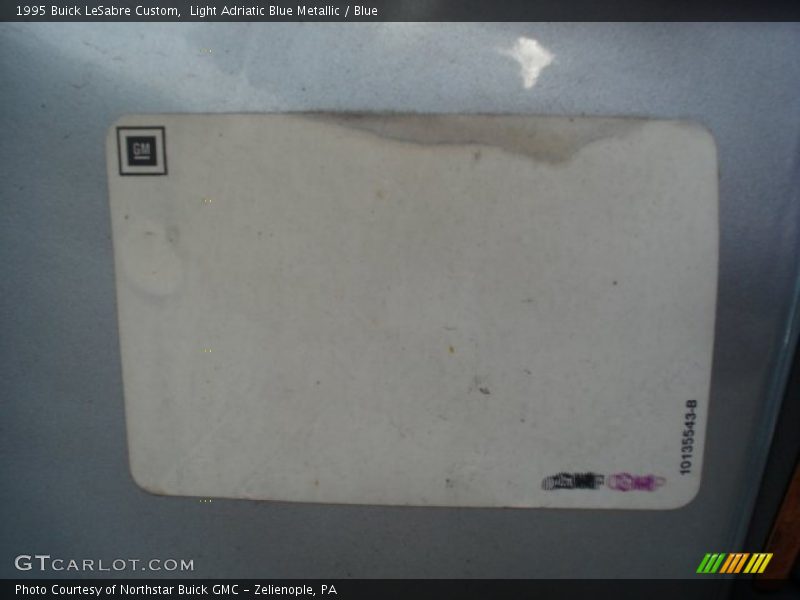 Light Adriatic Blue Metallic / Blue 1995 Buick LeSabre Custom