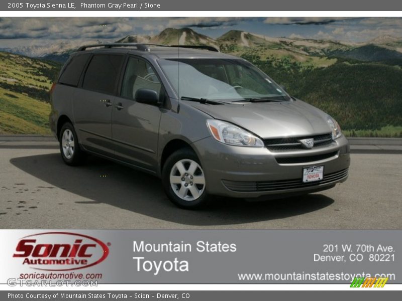 Phantom Gray Pearl / Stone 2005 Toyota Sienna LE