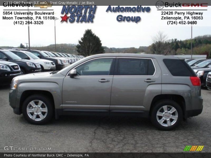 Steel Gray Metallic / Jet Black 2012 GMC Terrain SLE AWD