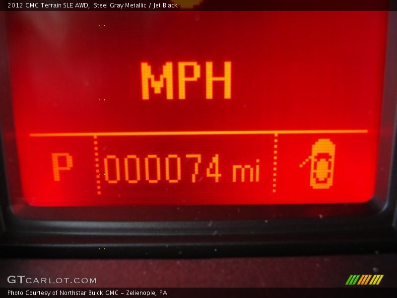 Steel Gray Metallic / Jet Black 2012 GMC Terrain SLE AWD