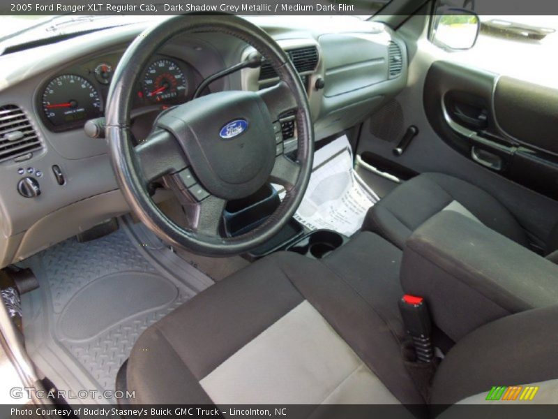 Dark Shadow Grey Metallic / Medium Dark Flint 2005 Ford Ranger XLT Regular Cab