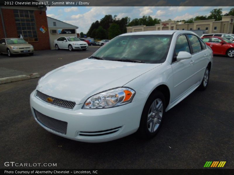 Summit White / Ebony 2012 Chevrolet Impala LT