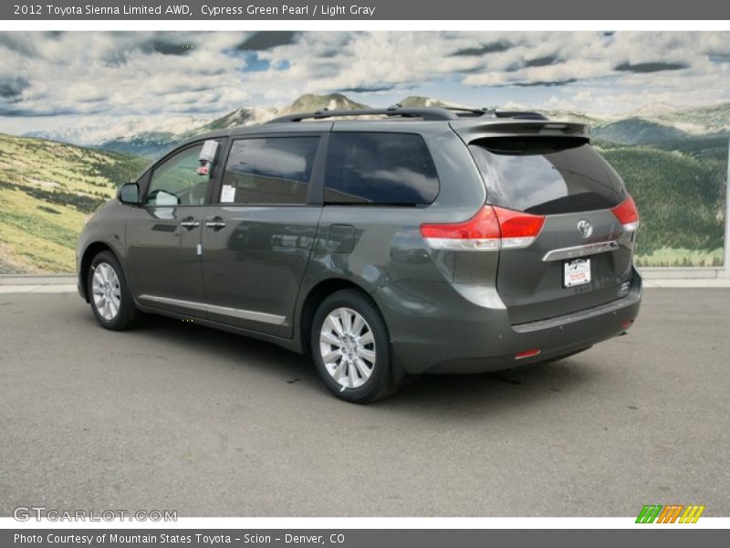 Cypress Green Pearl / Light Gray 2012 Toyota Sienna Limited AWD