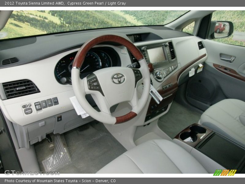 Cypress Green Pearl / Light Gray 2012 Toyota Sienna Limited AWD