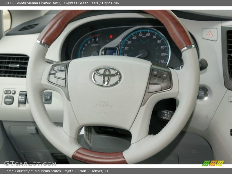 Cypress Green Pearl / Light Gray 2012 Toyota Sienna Limited AWD