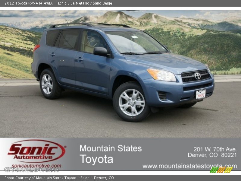 Pacific Blue Metallic / Sand Beige 2012 Toyota RAV4 I4 4WD