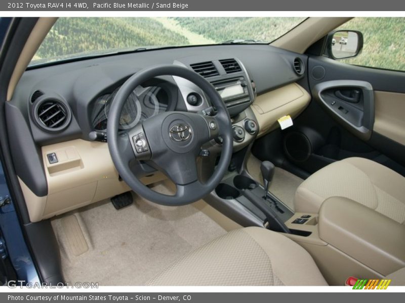 Pacific Blue Metallic / Sand Beige 2012 Toyota RAV4 I4 4WD