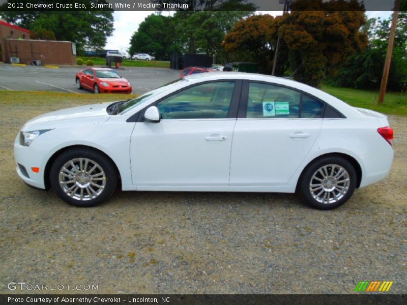 Summit White / Medium Titanium 2012 Chevrolet Cruze Eco