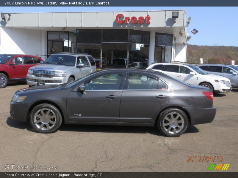 Alloy Metallic / Dark Charcoal 2007 Lincoln MKZ AWD Sedan