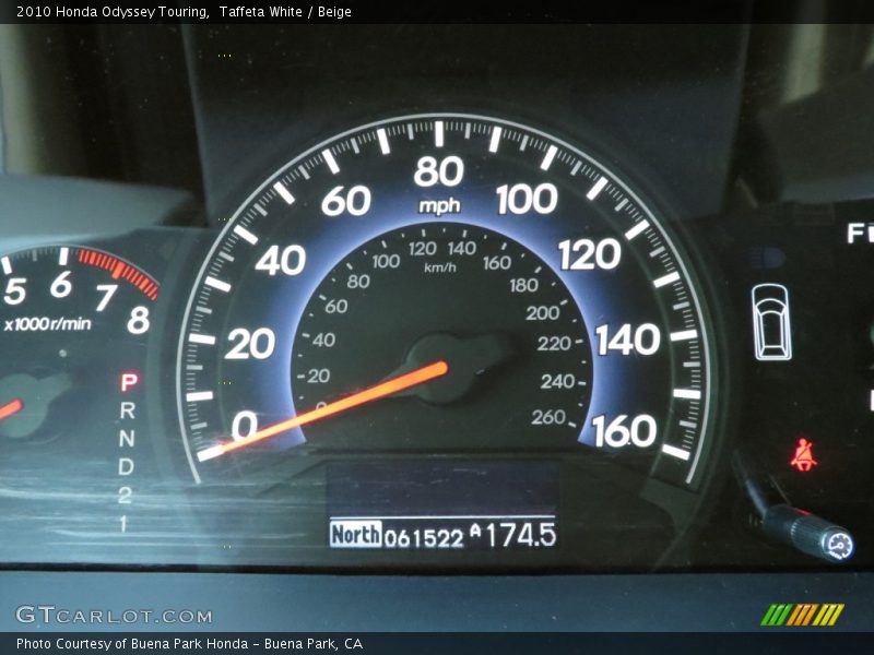 Taffeta White / Beige 2010 Honda Odyssey Touring