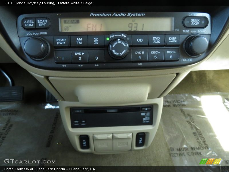 Taffeta White / Beige 2010 Honda Odyssey Touring