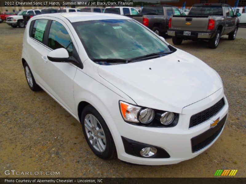 Summit White / Jet Black/Dark Titanium 2012 Chevrolet Sonic LT Hatch