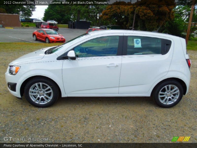 Summit White / Jet Black/Dark Titanium 2012 Chevrolet Sonic LT Hatch
