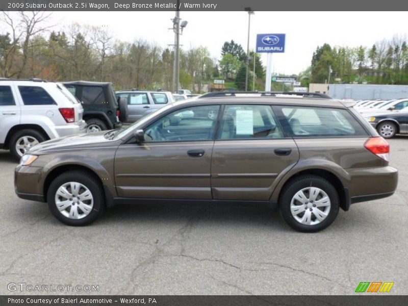 Deep Bronze Metallic / Warm Ivory 2009 Subaru Outback 2.5i Wagon