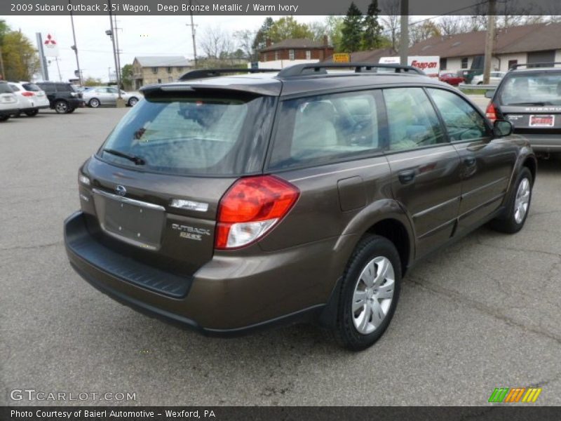 Deep Bronze Metallic / Warm Ivory 2009 Subaru Outback 2.5i Wagon