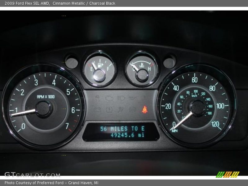 Cinnamon Metallic / Charcoal Black 2009 Ford Flex SEL AWD