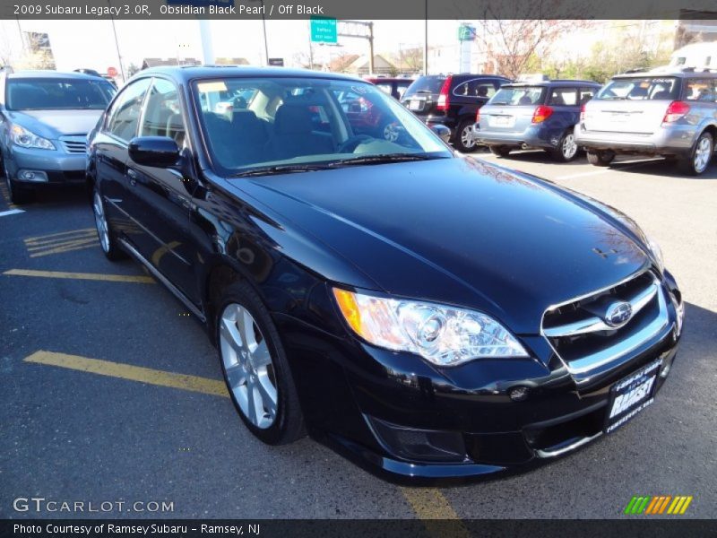 Obsidian Black Pearl / Off Black 2009 Subaru Legacy 3.0R
