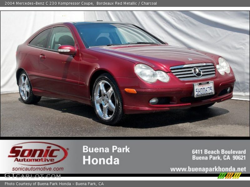 Bordeaux Red Metallic / Charcoal 2004 Mercedes-Benz C 230 Kompressor Coupe