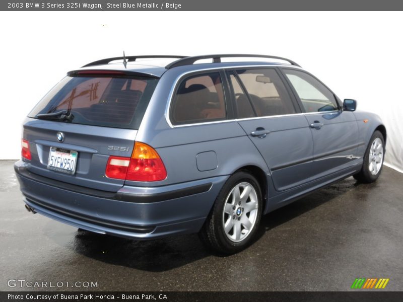 Steel Blue Metallic / Beige 2003 BMW 3 Series 325i Wagon