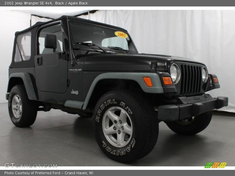 Black / Agate Black 2002 Jeep Wrangler SE 4x4