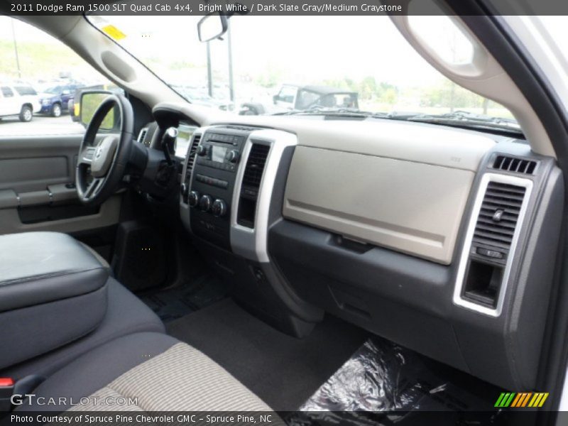 Bright White / Dark Slate Gray/Medium Graystone 2011 Dodge Ram 1500 SLT Quad Cab 4x4