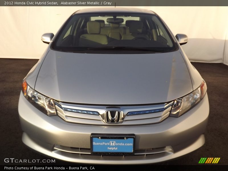 Alabaster Silver Metallic / Gray 2012 Honda Civic Hybrid Sedan