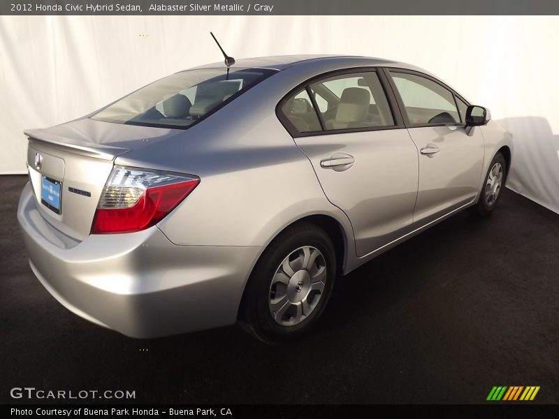 Alabaster Silver Metallic / Gray 2012 Honda Civic Hybrid Sedan