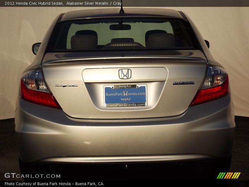 Alabaster Silver Metallic / Gray 2012 Honda Civic Hybrid Sedan