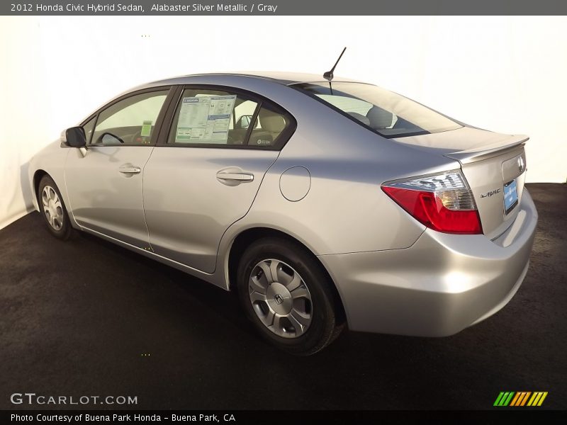 Alabaster Silver Metallic / Gray 2012 Honda Civic Hybrid Sedan