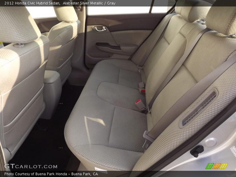 Alabaster Silver Metallic / Gray 2012 Honda Civic Hybrid Sedan